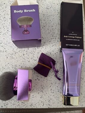 Amazon Purple Body Brush and Body Coverage Perfector Set